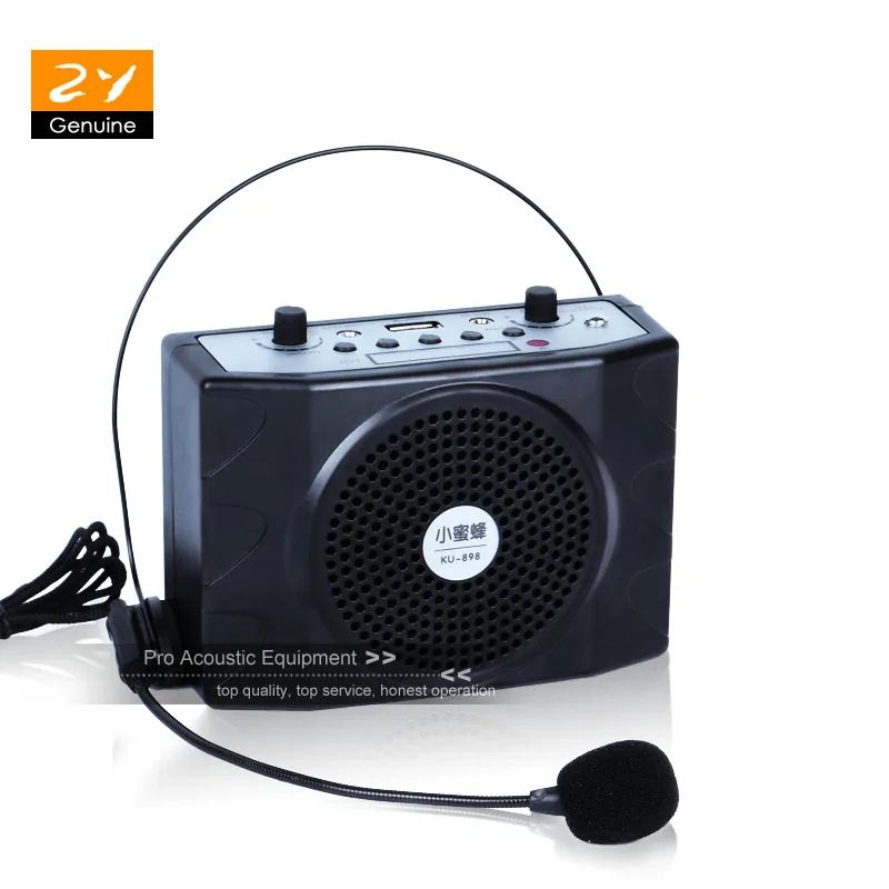 

Portable Professional Voice Amplifier For Teachers Megaphone Booster Amplifier Speakers Wired Microphone FM Radio MP3 Play USB