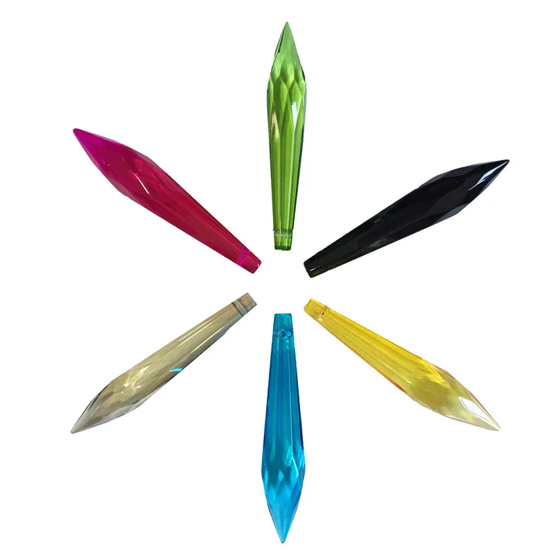 

35pcs/Lot 76mm Multi-Cuts Crystal Glass U Drop Prism Icicle Prismpendant Free Shipping