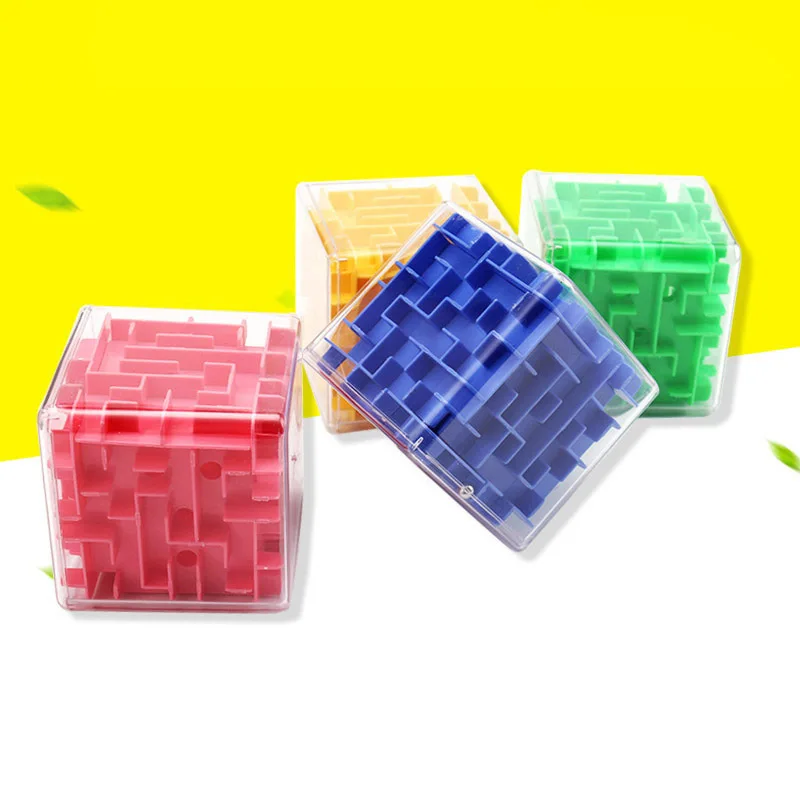 

3D Cube Puzzle Maze Steel Ball Game Toys Case Box Fun Brain Game Challenge Fidget Balance Educational Toys for children gifts