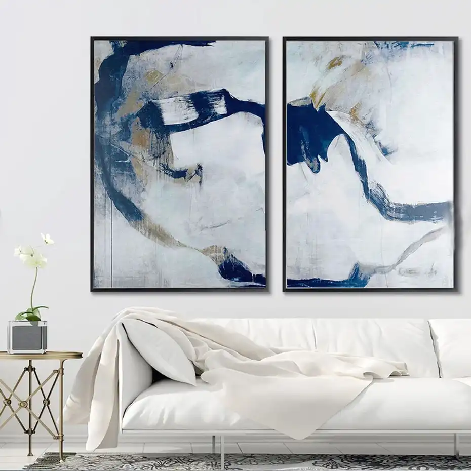 Watercolor Canvas Poster Print Nordic Abstract Art Painting Home Wall Decor