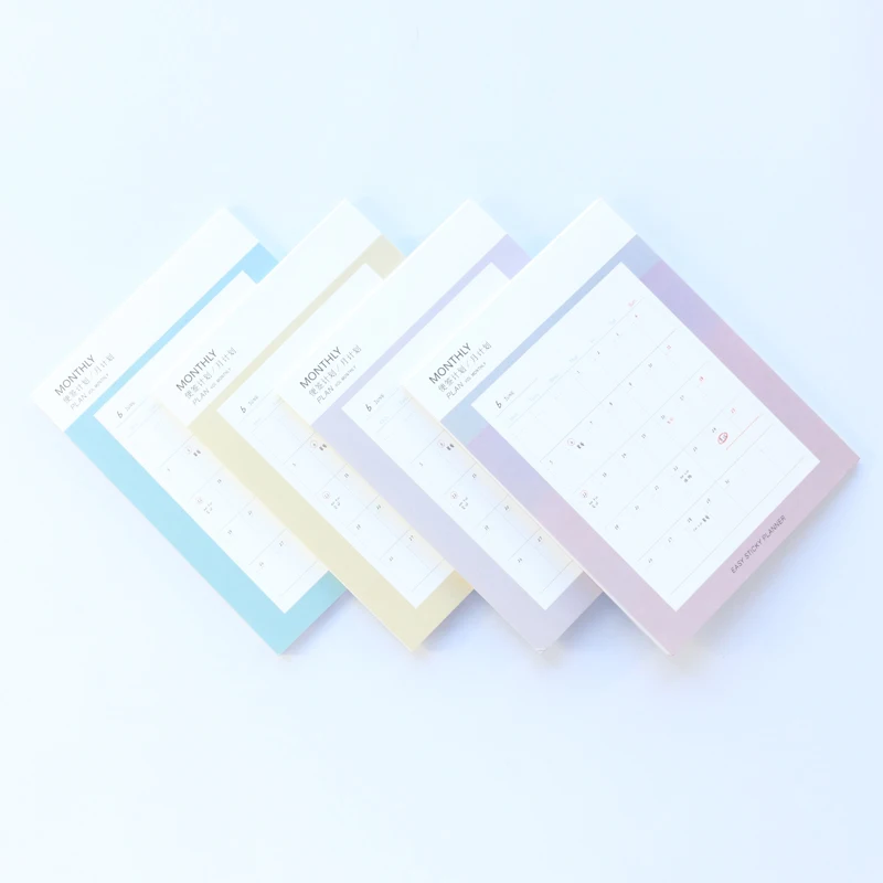 

Domikee new cute office school monthly planner memo pad stationery supplies,fine sticky time organizer agenda planner notes pad
