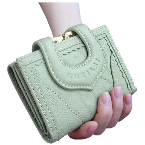 

VSEN Hot Women's Short paragraph Lace Hasp Coin Purse Green
