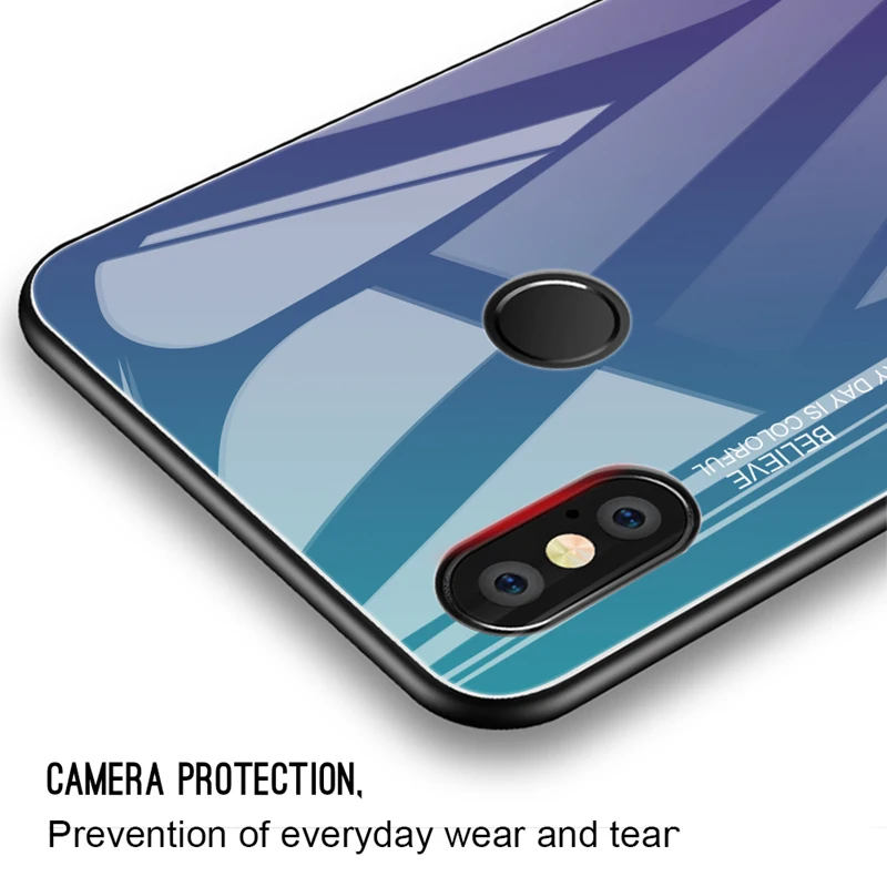 Стеклянная задняя крышка для телефона IQD для Xiao mi Red mi 6A 5 plus Note5 6 Pro mi 8 6X 5X Max3 8 lite Pocophone F1 защитный чехол бампер из ТПУ