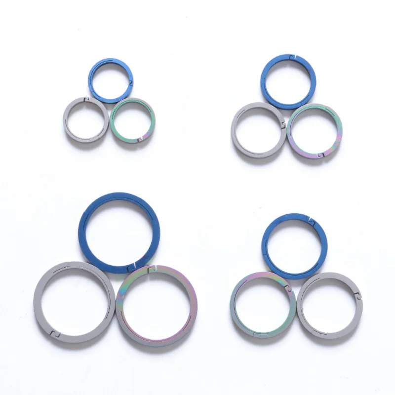 

Multicolour Outdoor EDC Titanium Alloy Key Ring TC4 Keychain Outdoor Gadget Multifunction Pocket Outdoor Tool Multi Function New