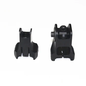 

Tactical Fixed Front Rear Sight Streamline Design Standard AR15 Apertures Iron Sights BK Hunting accessories DIY
