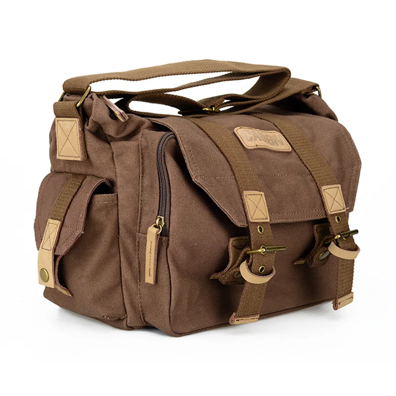 Caden F1 Professional DSLR Canvas Camera Bag Travel Photo Bag Single