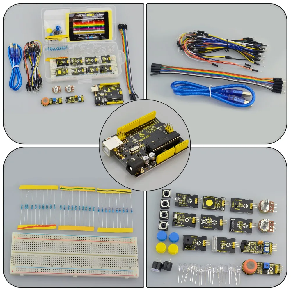 Keyestudio Сенсор Starter Kit-K1 для Arduino обучения комплект с ООН R3(19 проектов