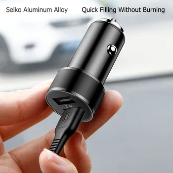

Double USB Intelligent Car Charging 3.4A 36W Car Charging Cables Adapters & Sockets Double USB Smart Car Charger Small Screw