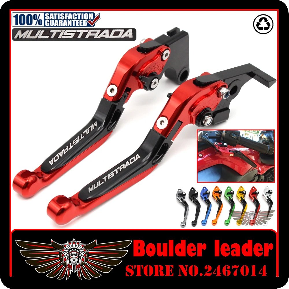 For DUCATI MULTISTRADA 1200 S GT 2010 2016 Motorcycle Accessories CNC Aluminum Folding Extendable Brake Clutch