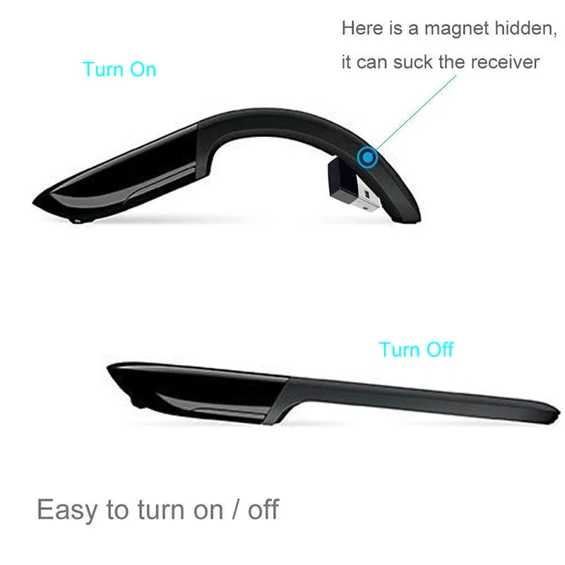 Беспроводная складная мышь для Microsoft Arc Touch 2 поколения Bluetooth беспроводная