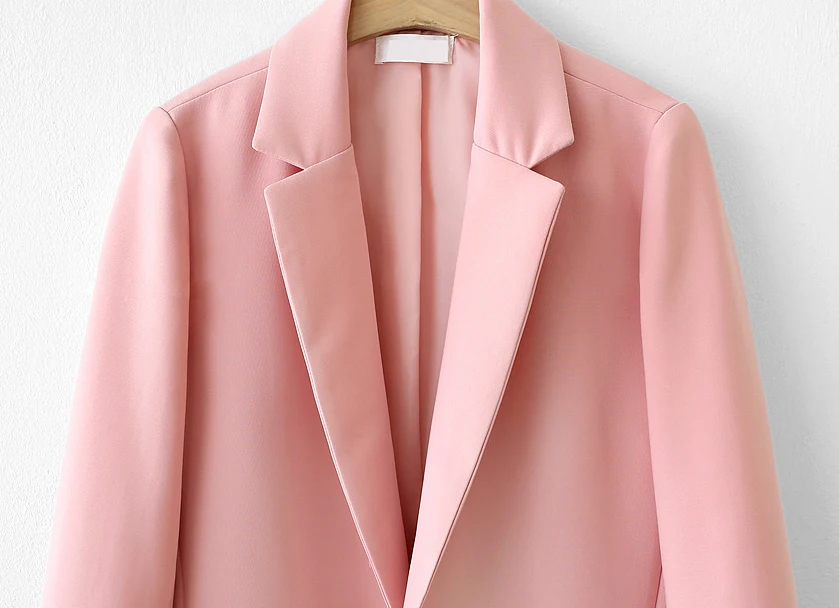 Маленький костюм для женщин 2019 Весенний костюм новый английский стиль костюм длинный Повседневный большой размер женская розовая куртка