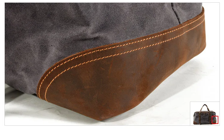 M268 novo vintage encerado lona homens viagem