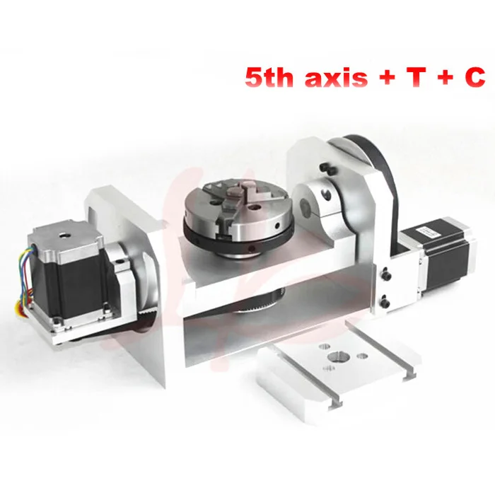 Новейший Гравировальный фрезерный станок с ЧПУ 4th axis 5th axis A aixs роторная ось со столом для гравер-машина с ЧПУ - Цвет: table with chuck