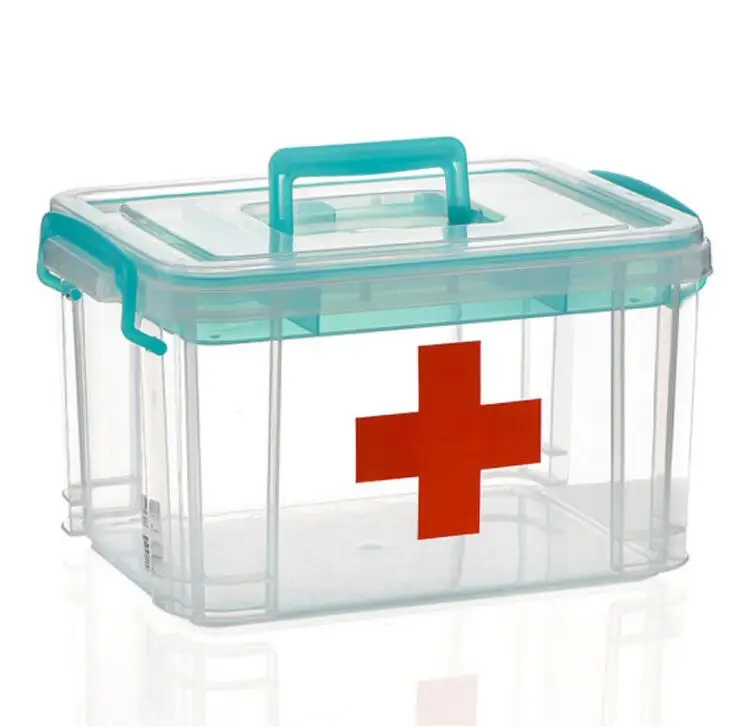 

Plastic first aid kits household multi-function first aid kit home small medicine box medicine box storage box