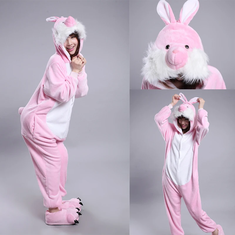New Rabbit Animal Onesie For Adults Women Men Unisex Romper Pajamas For