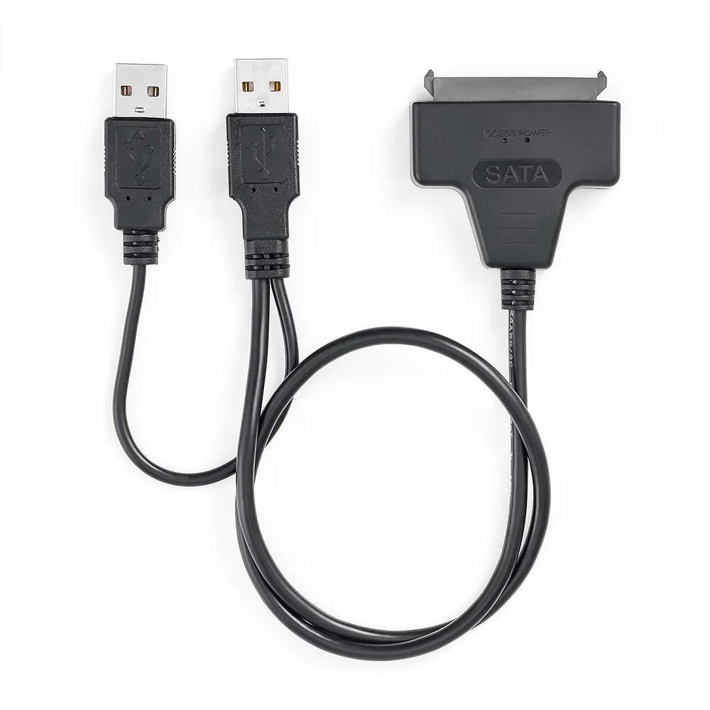 

SATA Hard Disk Drive Converter Cable USB 2.0 to Sata Adapter External Power for 2.5/3.5 inch SSD Hard Disk Drive Converter Cable