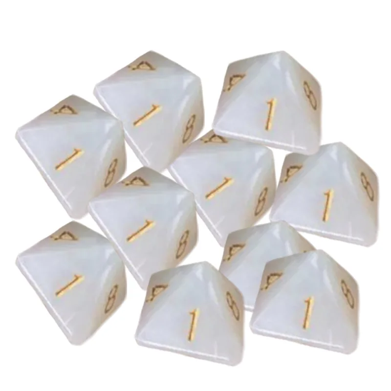 

10pcs D8 Polyhedral Dice 8 Sided Dice For Dungeons & Dragons MTG RPG Black New