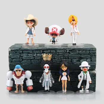 

Anime One Piece WCF Luffy Brook Chopper Sanji Franky Robin Usopp Brinquedos PVC Action Figure Collectible Kids Toys 7pcs/set