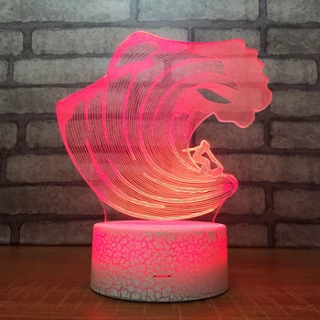 

Surfing athletes3D Night Light Creative Illusion 3d Lamp LED 7 Color changing Table Desk Lamp For Children Xmas Gift