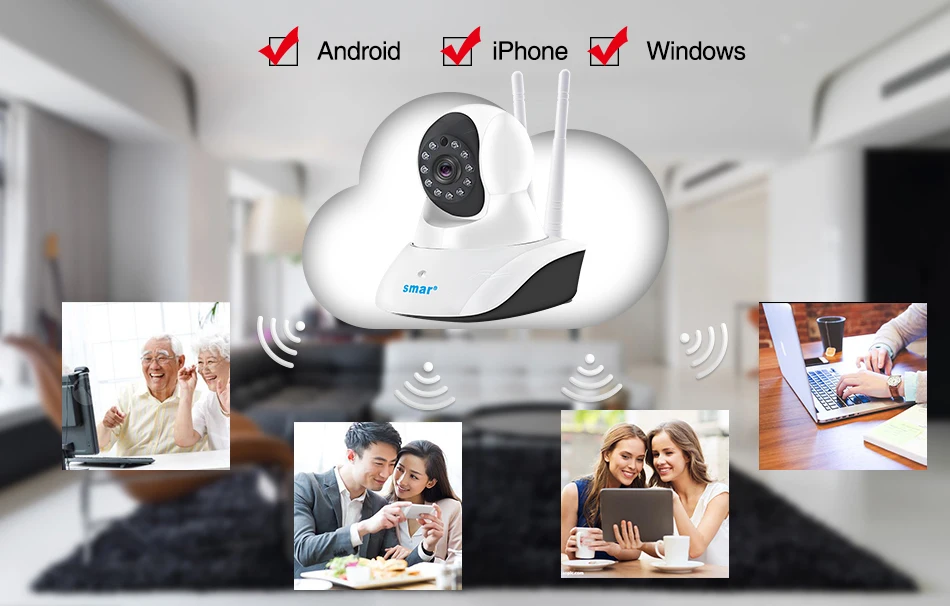 Smar Wireless 1080P IP Camera Home Security WIFI IP Camera Surveillance Camera Night Vision CCTV Camera Baby Monitor 19201080 (6)