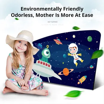 

Vehemo 1 Pc Magnet Car Curtain Car Sunshade Waterproof Cartoon Side Window Fashion Anti-UV