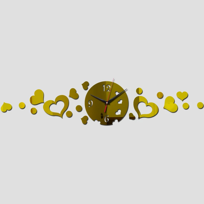 Лидер продаж настенные часы Современный дизайн Роскошные гостиная кварцевые иглы акриловые зеркало diy 3d