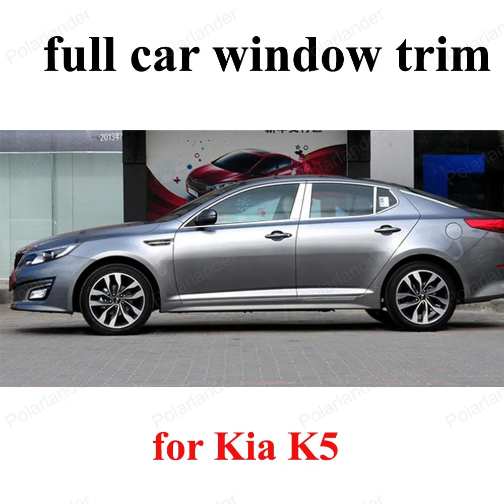 car styling For K-ia K5 Stainless Steel Car Sill Cover Exterior Accessories full Window Trim with column | Автомобили и мотоциклы