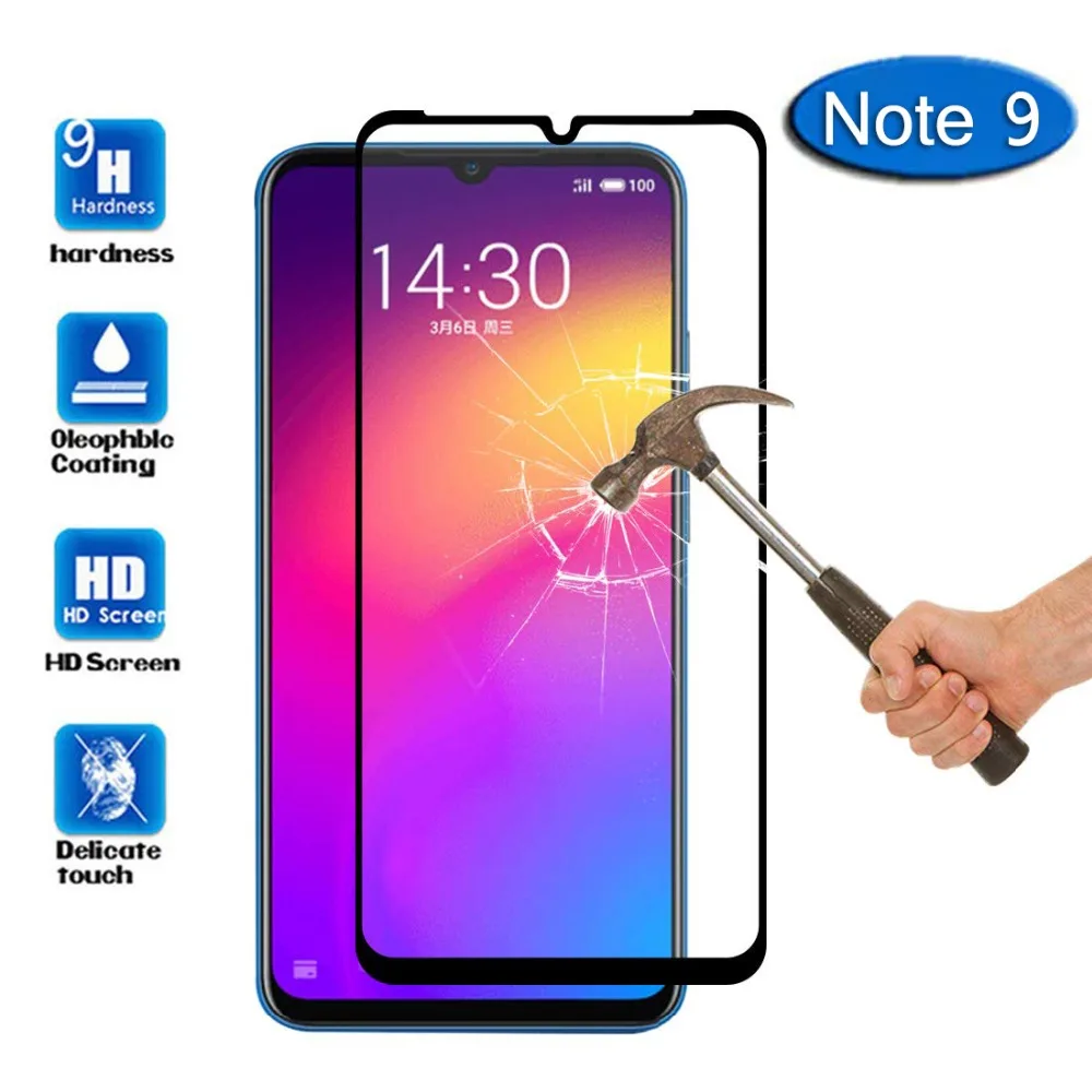 

WeeYRN Protective Glass for Meizu Note 9 Tempered Glass Screen Protector for Meizu Mote 9 M9 Note 9H 2.5D Full Coverage Glass
