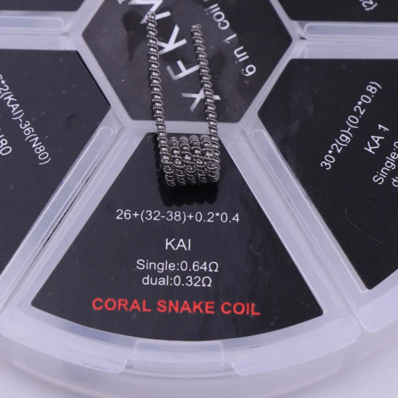 Оригинальная катушка XFKM 6 в 1 Clapton Coil Pack Alien Alpha Braid Fused Helix clapперехват катушки