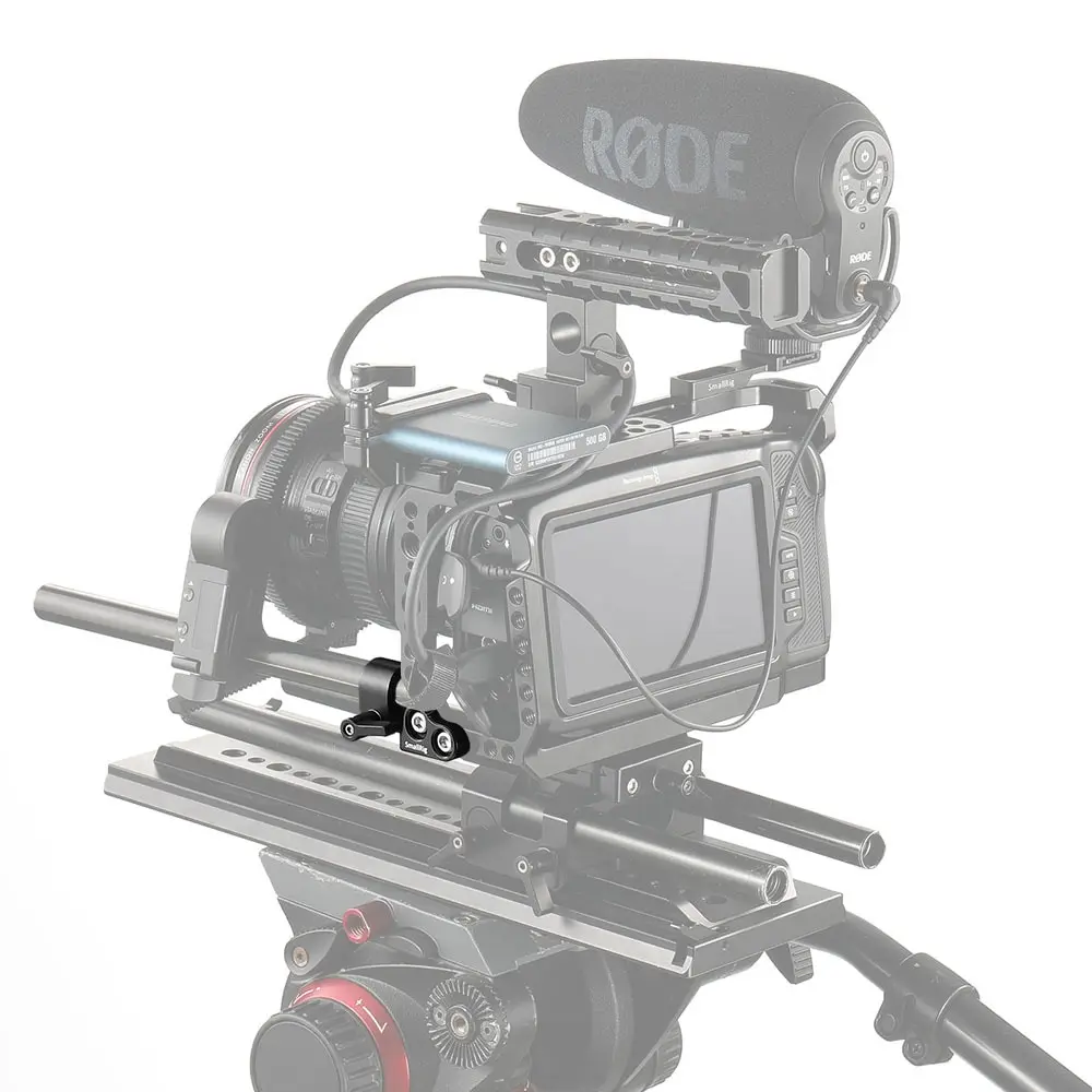 SmallRig 15 мм одиночный штанговый зажим для кинокамеры Blackmagic Design карман Кино Камера BMPCC 4K клетка SmallRig 2203/2255/2254-2279