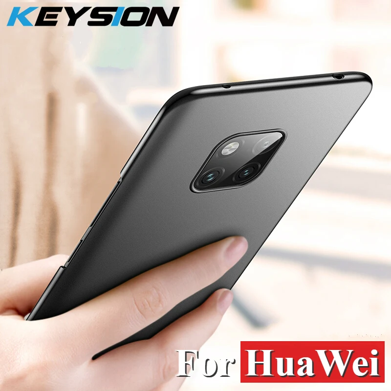 

KEYSION Ultra thin Phone Case for Huawei Mate 20 Pro P30 P20 Lite P Smart 2019 Slim Matte PC Hard Cover For Y6 Y7 Y9 2019 8X Max