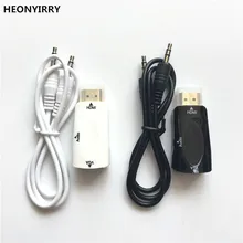 HDMI to VGA Adapter Audio Cable Converter Male to Female Support HD 1080P for Xbox360 PS3 PS4 PC Laptop TV Box Projector
