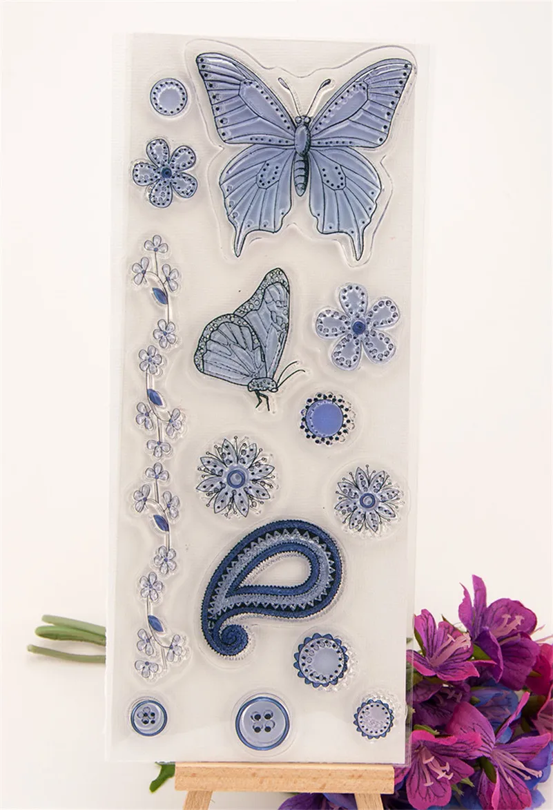 

scrapbook DIY paper card " all kinds of butterfly" clear STAMPS FOR PHOTO scrapbooking for christmas wedding gift LIN197