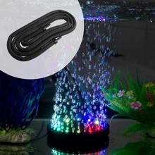 1PC Rubber Pipe Aquarium Bubble Wall Fish Tank Air Stone Aerator Pump Hydroponic Diffuser Tube Air Pump aquarium air pump flexible bubble wand tube 120cm