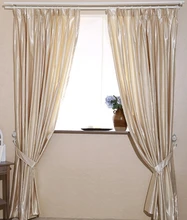 2pcs High Grade 60 shade artificial silk solid 4 colors bedroom curtains customize window curtain for