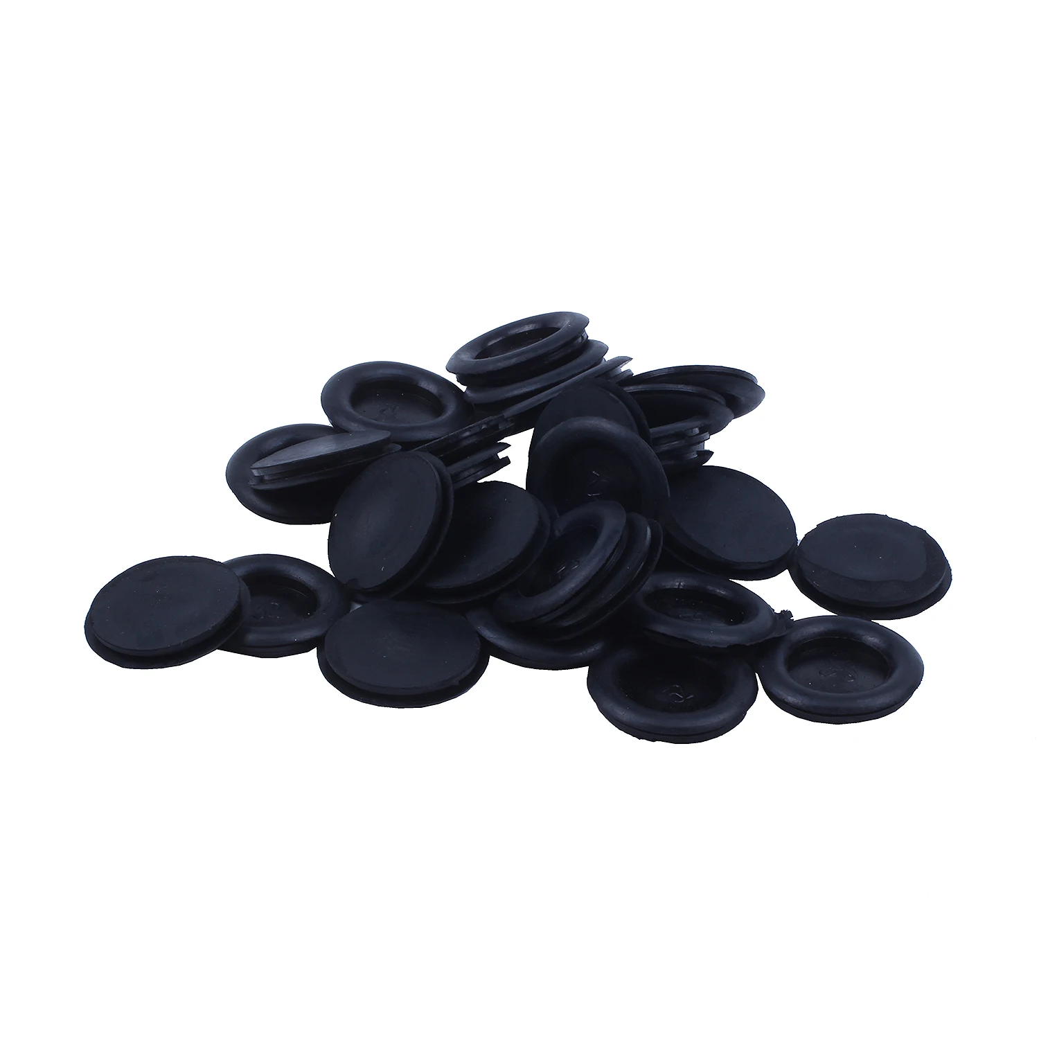 30pcs Rubber Closed Blanking Hole Wire Cable Grommets 32mm Blackin