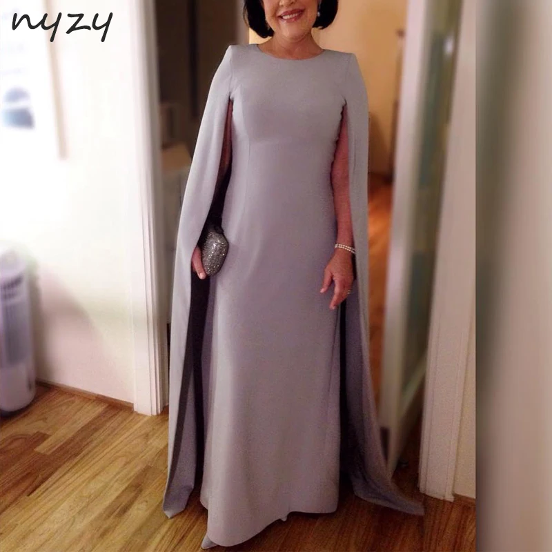 cape sleeve long dress