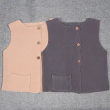 Children’s vest baby clothing 100% cotton knitted warm sweater kids boys and girls cardigan child waistcoat tops
