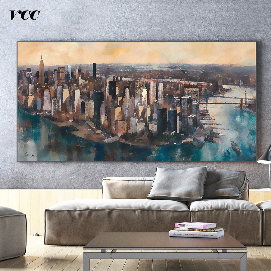 New York City Building Wall Art Canvas Painting,Wall Pictures For