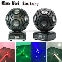 2 шт./лот 9x10 Вт moving head RGBW 4IN1 LED Футбол луч пятно света этапа Эффект диско DJ