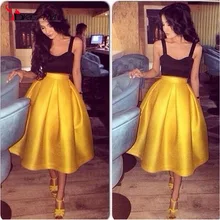 Vestidos 2016 Zweiteiler Cocktailkleider Gold Frauen Party Kleid Spaghetti-trägern Tee Länge Open Back Ballkleid Abendkleid kleid