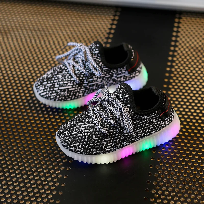 Children luminous sneakers for boys and girls glowing sneakers led shoes Kids Fahion Sports lights shoes SH19046