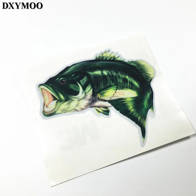 Open Mouth Bass Fish, High Quality Vinyl Stickers