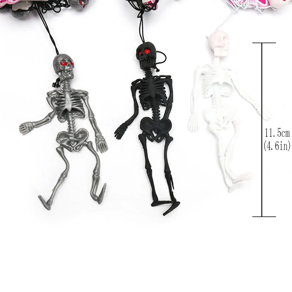 Забавные трюки игрушка Реплика светящийся фосфоресцирующий Череп Скелет модель для Хэллоуина брелок с рисунком из игры Декор вечерние вещи кулон игрушки