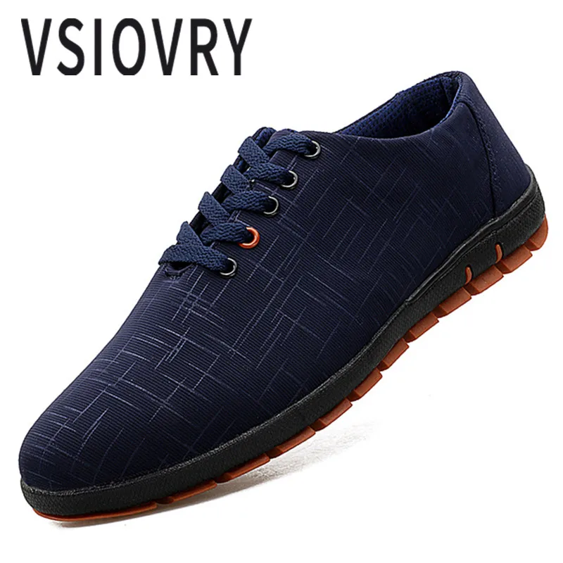 VSIOVRY 2018 Spring Men Casual Canvas Shoes New Fashion Breathable Loafers Male Summer Comfortable Flats Casual Shoes For Men's