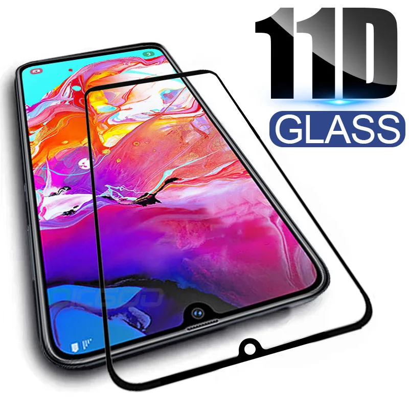 11D изогнутое закаленное стекло для samsung Galaxy A30 A50 A7 A9 2018 Защита экрана M10 M20 M30