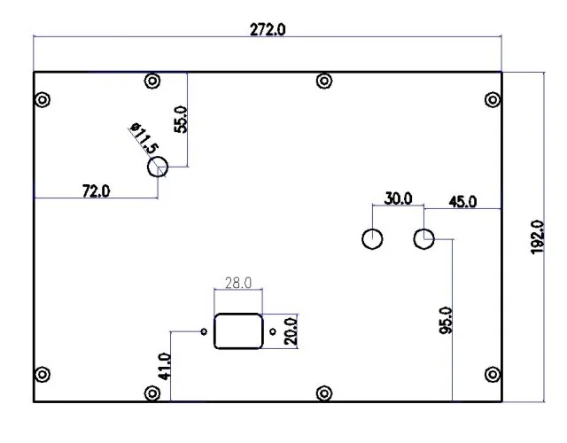 D 070 CNC чехол для корпуса из алюминия DIY аудио усилителя мощности 320 мм * 216 310 320*216*310
