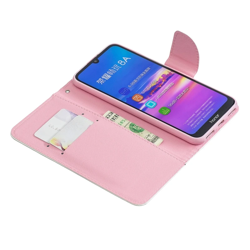 Чехол для Huawei Y6 2019 чехол книжка из искусственной кожи с кошельком и бабочкой Y62019 Y