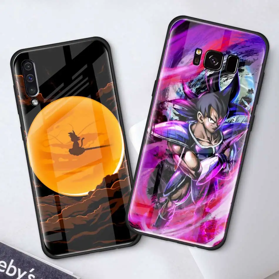 Чехол из закаленного стекла Dragon Ball для samsung Galaxy S10 S10e S9 S8 S10 Plus Note 9 A50 A30