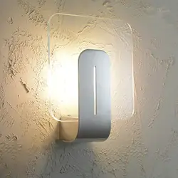 Современный простой Chrome Металл LED Бра блеск акрил Спальня светодиодный светильник Настенный бра крыльцо коридор стены Освещение